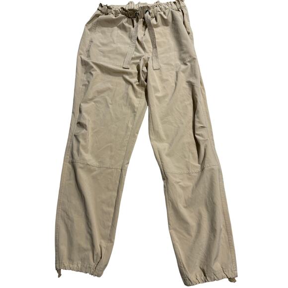 Apana Performance Joggers Athletic Pull On Womens Size Small Khaki Elastic Waist - Picture 1 of 9